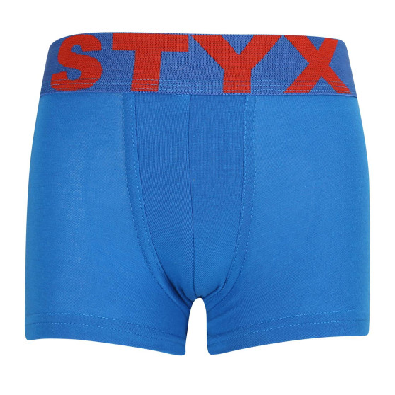 Bokserki dziecięce Styx sportowe elastyczne niebieskie (GJ1167)