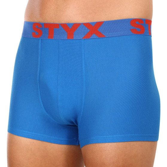 Bokserki męskie Styx guma sportowa ponadwymiarowy niebieski (R1167)