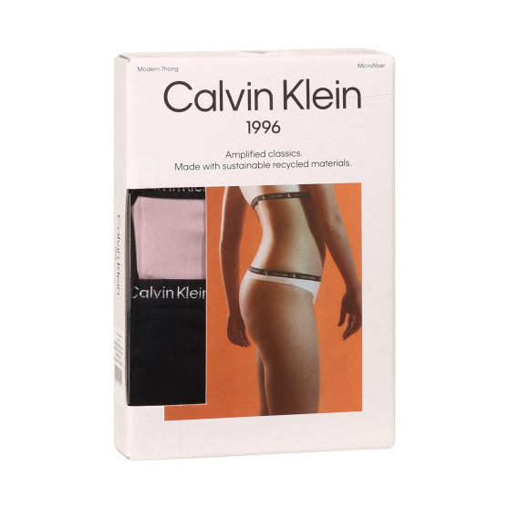 2PACK stringi damskie Calvin Klein wielokolorowe (QD5035E-C4U)