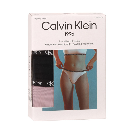 2PACK damskie figi brazylijskie Calvin Klein wielokolorowe (QD5037E-C4U)