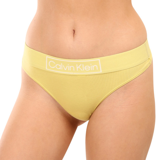 Stringi damskie Calvin Klein żółte (QF6774E-9LD)