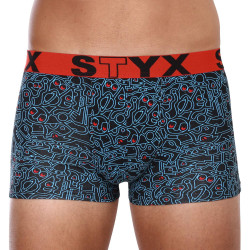 Bokserki męskie Styx artystyczne sportowe gumowe ponadwymiarowy doodle (R1256)