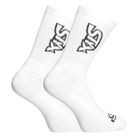 Skarpetki Styx wysokie białe z czarnym logo (HV1061)
