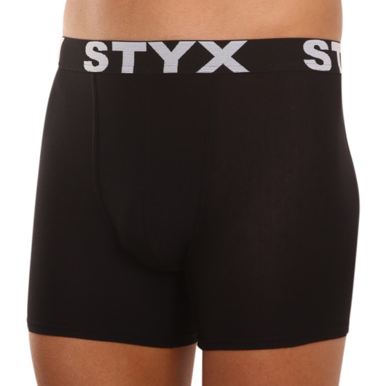 3PACK bokserki męskie Styx długie sportowe elastyczne czarne (3U960)