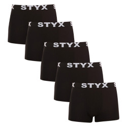 5PACK bokserki męskie Styx sportowe elastyczne czarne (5G960)