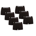 7PACK bokserki męskie Styx sportowe elastyczne czarne (7G960)
