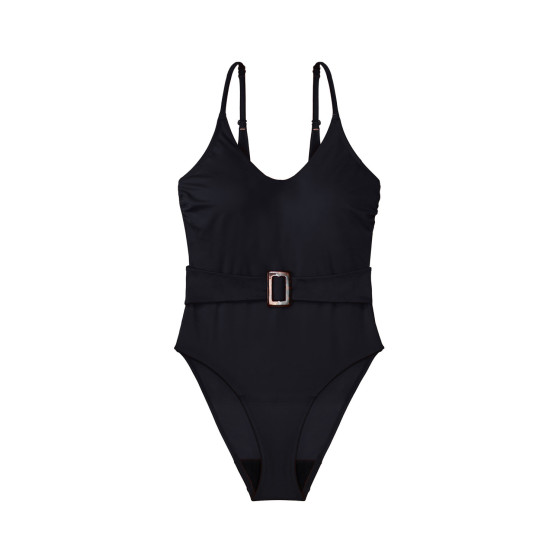 Jednoczęściowy strój kąpielowy menstruacyjny Dorina Aqua Moon Wave Black (DOR202)