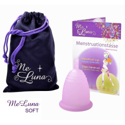 Kubeczek menstruacyjny Me Luna Soft L z łodyżką różowy (MELU020)