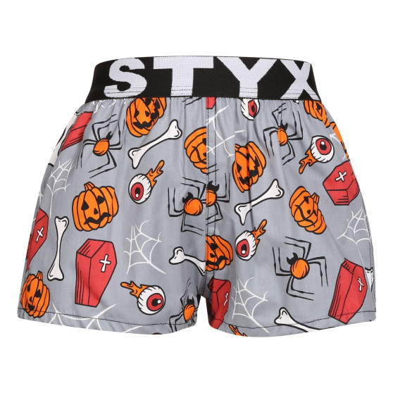 Bokserki dziecięce Styx sportowe gumowe trumny na Halloween (BJ1752)
