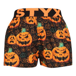 Bokserki dziecięce Styx guma sportowa Halloween dynia (BJ1755)