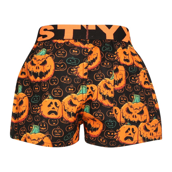 Bokserki dziecięce Styx guma sportowa Halloween dynia (BJ1755)