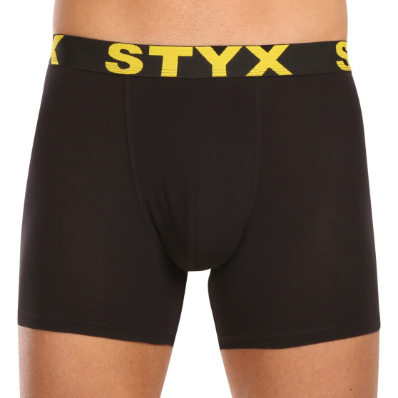 10PACK bokserki męskie Styx długie sportowe elastyczne czarne (10U9601)