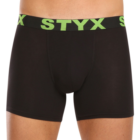 10PACK bokserki męskie Styx długie sportowe elastyczne czarne (10U9601)