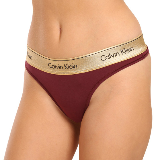 Stringi damskie Calvin Klein czerwone (QF7449E-GEX)