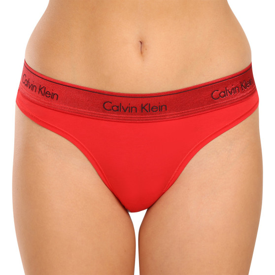 Stringi damskie Calvin Klein czerwone (QF7449E-XAT)