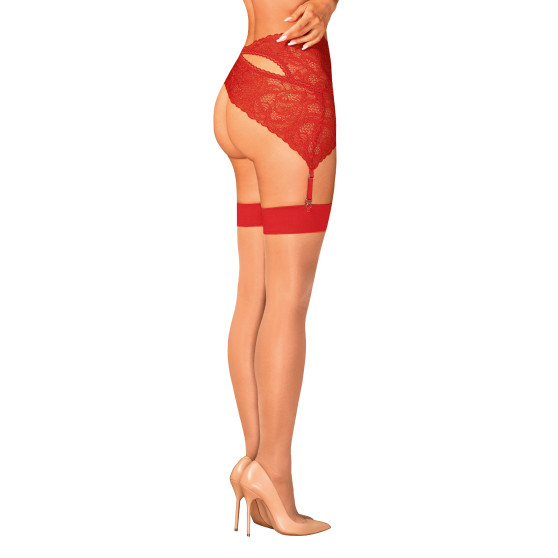 Pończochy damskie Obsessive czerwone (S814 stockings)