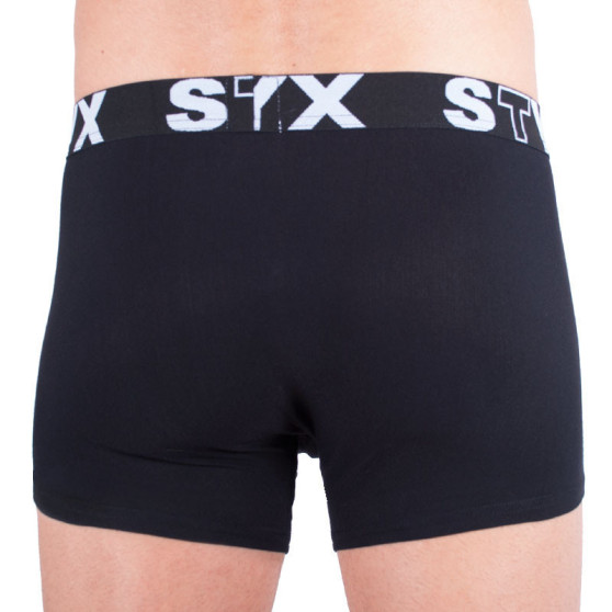 3PACK bokserki męskie Styx sportowe elastyczne ponadwymiarowy czarne (3R960)