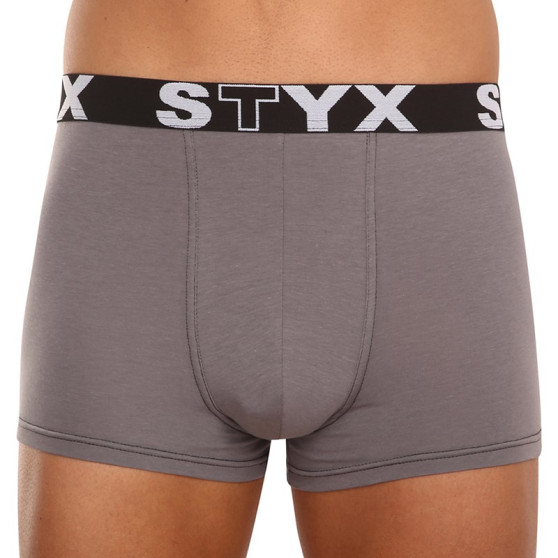3PACK bokserki męskie Styx sportowe elastyczne ciemnoszare (3G1063)