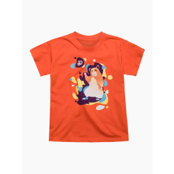 Dedoles Wesoła koszulka dziecięca Dancing Hamster pomarańczowa (D-K-AP-TSH-C-C-1674)
