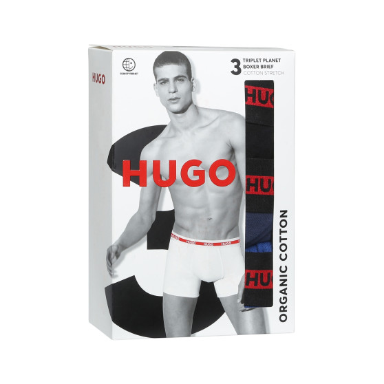 3PACK bokserki męskie HUGO wielokolorowe (50496713 420)