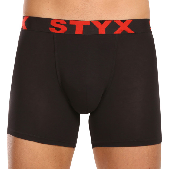 5PACK bokserki męskie Styx długie sportowe elastyczne czarne (5U9601)