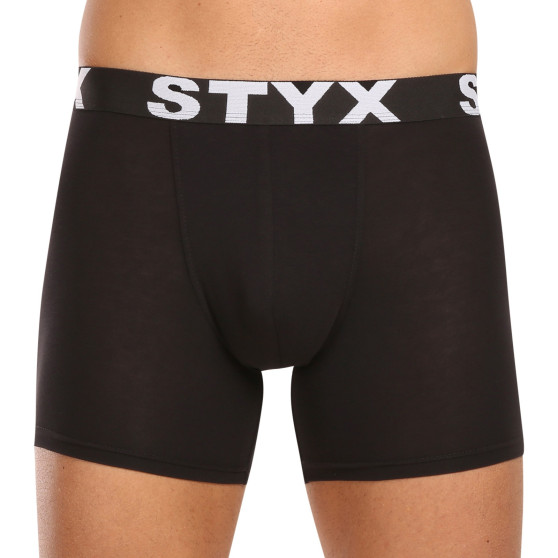 5PACK bokserki męskie Styx długie sportowe elastyczne czarne (5U9601)