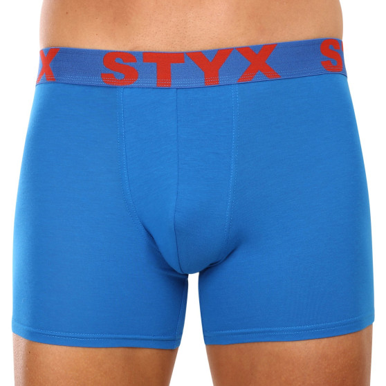 3PACK bokserki męskie Styx długie sportowe elastyczne niebieskie (3U1167)