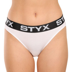 Majtki damskie Styx sportowe elastyczne białe (IK1061)
