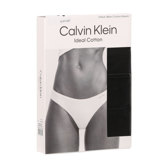 3PACK majtki damskie Calvin Klein czarny (QD5218E-UB1)