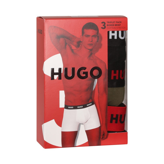 3PACK bokserki męskie HUGO wielokolorowe (50503079 972)