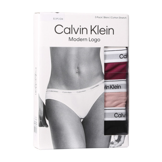 3PACK majtki damskie Calvin Klein wielokolorowe (QD5207E-NP6)
