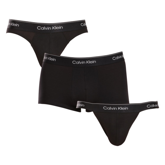 3PACK Calvin Klein bielizna męska mix czarny (NB3877A-UB1)