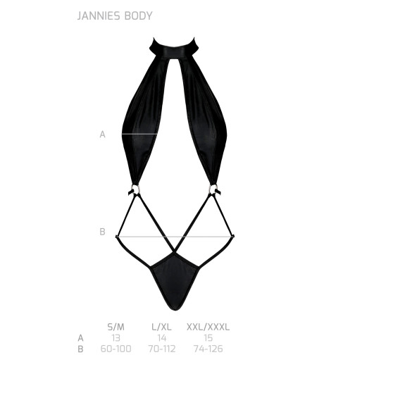 Body damskie Passion czarny (Jannies body)