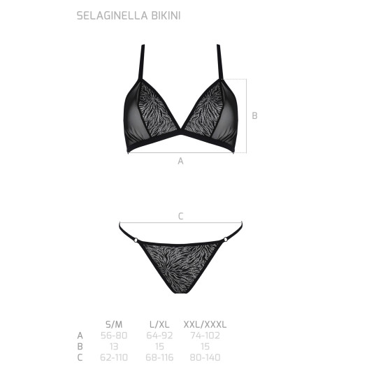 Zestaw damski Passion czarny (Selaginella bikini)