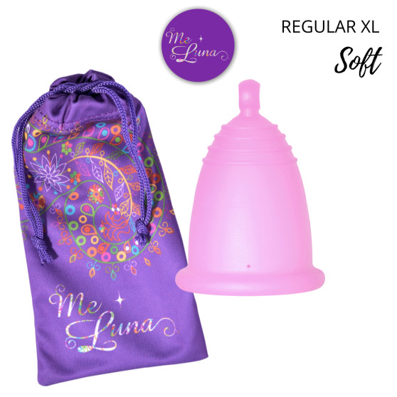 Kubeczek menstruacyjny Me Luna Soft XL z kulką różowy (MELU004)