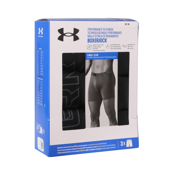 3PACK bokserki męskie Under Armour czarny (1383884 001)