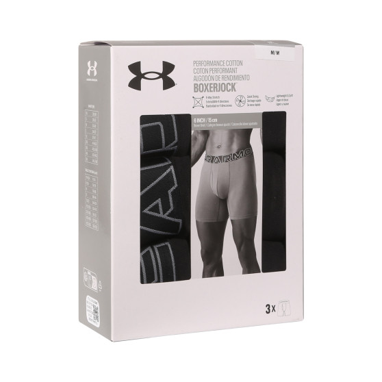 3PACK bokserki męskie Under Armour czarny (1383889 001)