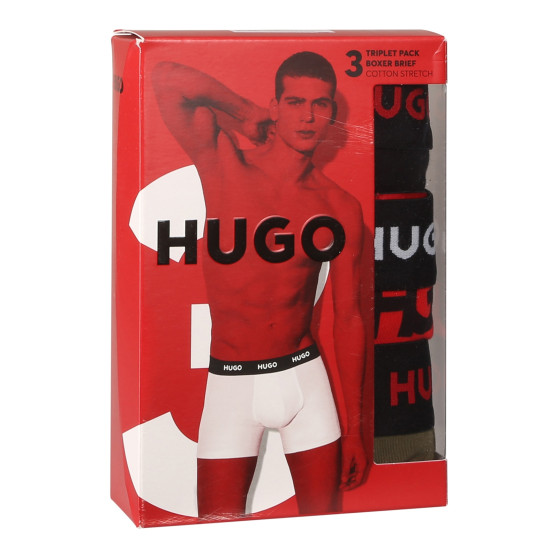 3PACK bokserki męskie HUGO wielokolorowe (50517887 978)