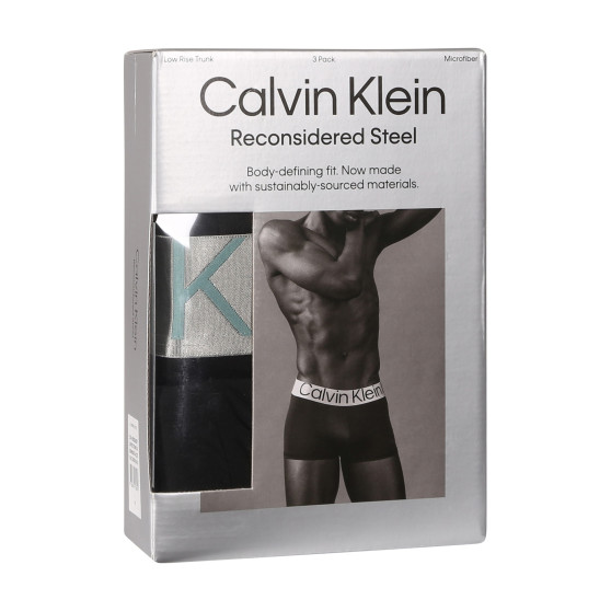 3PACK bokserki męskie Calvin Klein czarny (NB3074A-QTE)