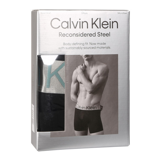 3PACK bokserki męskie Calvin Klein czarny (NB3075A-QTE)