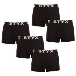 5PACK bokserki męskie Styx sportowe elastyczne czarne (5G960)