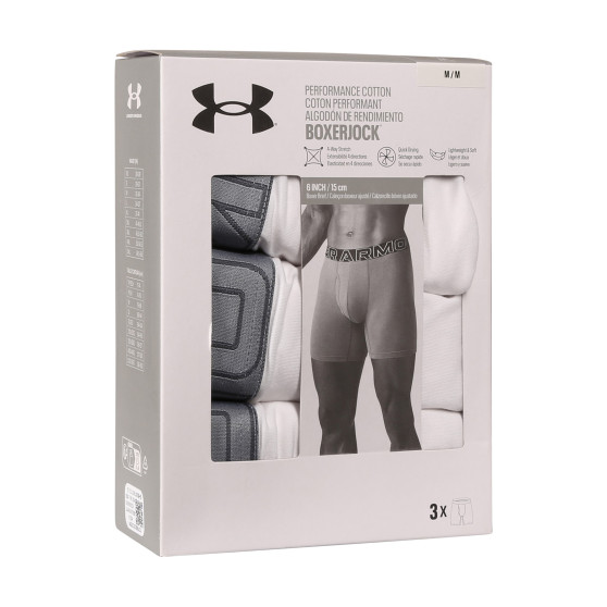 3PACK bokserki męskie Under Armour biały (1383889 100)