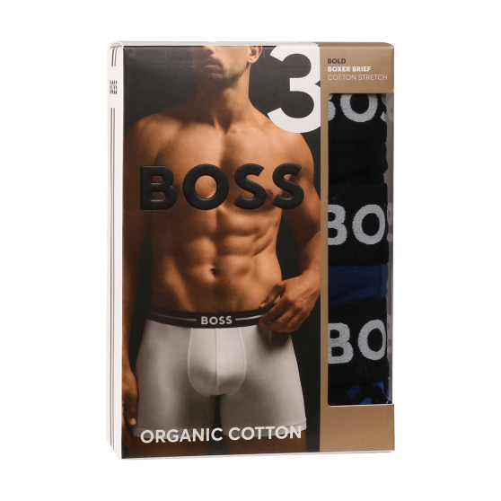 3PACK bokserki męskie BOSS wielokolorowe (50514998 982)