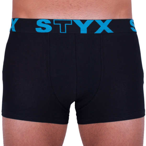 5PACK bokserki męskie Styx sportowe elastyczne ponadwymiarowy czarne (5R960)