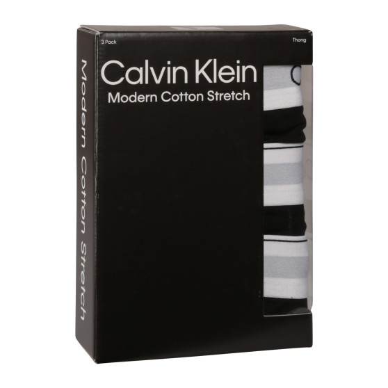 3PACK stringi męskie Calvin Klein czarny (NB3226A-001)