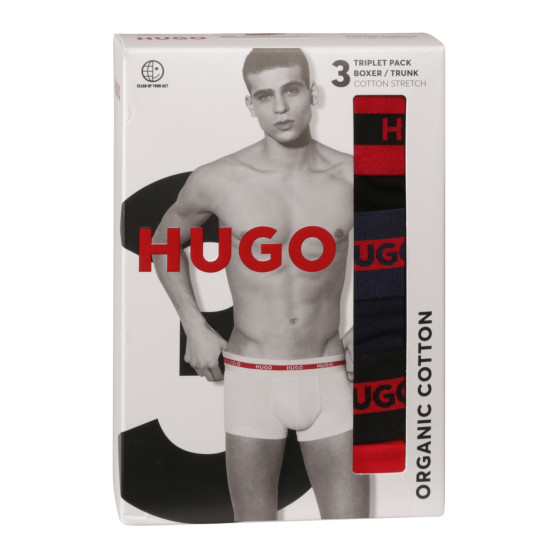 3PACK bokserki męskie HUGO wielokolorowe (50517883 960)