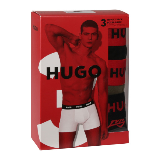 3PACK bokserki męskie HUGO wielokolorowe (50517887 984)